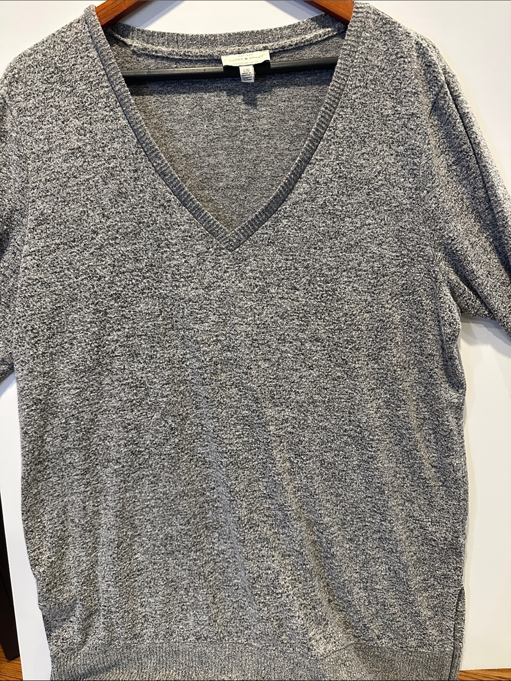 Lucky Brand Gray Knit Top